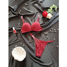 Jupiel Rachael Üç Taşlı Dolgulu Kadın Sütyen ve Külot Fantezi Iç Giyim Takım