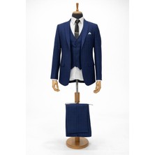 Classics Men Erkek Italyan Kesim Slim Fit Yelekli Takım Elbise - 7481