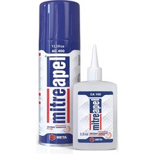 Sedef Power Tools Mitreapel Hızlı Yapıştırıcı Kit AC400 400ML+ CA100 100GR