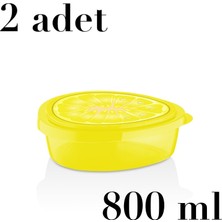 Nuit Concept 2 Adet Limon Saklama Kabı Okul Kamp Piknik Ev Ofis 800 ml L-00923 Bpa Içermez