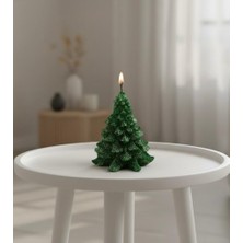 İZDALS DESİGNS Yılbaşı Noel Çam Ağacı Mum (Yeşil)