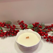 Glaze Mud Dekoratif Mum | Ahşap Fitilli | Minimal Tasarım Ev & Ortam Mumu