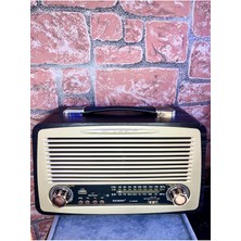 Nostaljik Ahşap Müzik Kutusu, Bluetooth, Usb, Sd Kart ve Radyo Özellikli