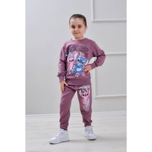 Yağmur Giyim Pjk2i Stittcch Desenli 2 Ip %100 Pamuk Kız Çocuk Eşofman Takımı 3-10 Yaş 6426