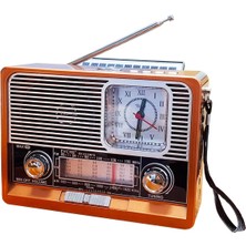 Güneş Enerjili Retro Bluetooth Radyosu, Fener ve Şarj Özellikleriyle