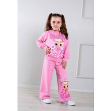 Yağmur Giyim Pjk2i Ballerina Cappucino Desenli Bol Paça 2 Ip %100 Pamuk Kız Çocuk Takımı 3-10 Yaş 6432