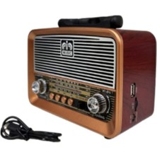 Retro Bluetooth Radyo ve Müzik Kutusu, Usb/sd/fm, Şık Tasarım