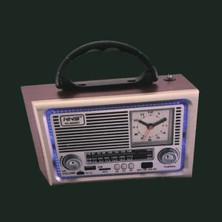 Şarjlı Bluetooth Radyo ile Sd Kart ve USB Girişli, Nostaljik Tasarım