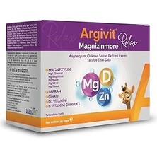 SHC4200 Argivit Magnizinmore Relax Magnezyum, Çinko ve Safran Ekstresi Içeren Takviye Edici Gıda 30 Saşe