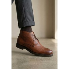 Bruno Shoes Hakiki Deri Erkek Bağcıklı Bot Kahverengi – Kauçuk Tabanlı Klasik Günlük Bot