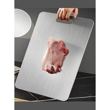 Paslanmaz Çelik Mutfak Kesme-Doğrama Tahtası 316 Gıdaya Uygun - 24X34 cm