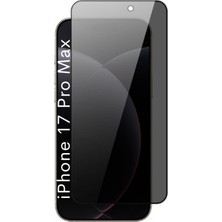 NOVKA Phone Accessories iPhone 17 Pro Max Uyumlu Tam Kaplayan Hayalet Cam Siyah Karartma Ekran Koruyucu Cam Anti-Static