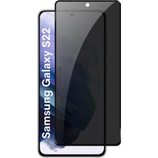 NOVKA Phone Accessories Samsung Galaxy S22 Uyumlu Tam Kaplayan Hayalet Cam Siyah Karartma Ekran Koruyucu Cam Anti-Static