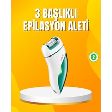 Zero Land Sptrns Şarjlı 3’ü 1 Arada Vgr Epilatör LED Işıklı Suya Dalı Hassas Bölge Epilasyon Makinesi