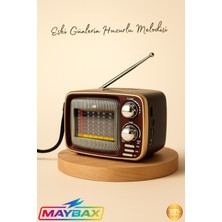 Nostaljik Kompakt Radyo, Bluetooth, Tf Kart, USB ve Fm ile Çok Fonksiyonlu