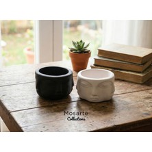 Mosarte Buda Series Minimalist Soyut Yüz Vazo / Heykel – Modern Dekoratif 2 Adet (Orta Boy)