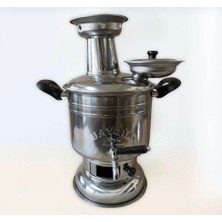 Atasoy Saygılı 4 Litre Paslanmaz Krom Semaver Kömür Semaveri