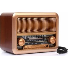 Nostaljik Ahşap Bluetooth USB Sd Mp3 Radyo, Şık ve Çok Fonksiyonlu Tasarım