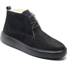 Bruno Shoes Siyah Hakiki Süet Modern Sneaker Tabanlı Hafif Eva Taban Erkek Chukka Bot