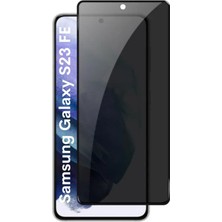 NOVKA Phone Accessories Samsung Galaxy S23 Fe Uyumlu Tam Kaplayan Hayalet Cam Siyah Karartma Ekran Koruyucu Cam Anti-Static