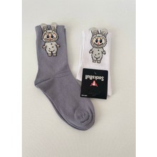 Carnaval Socks Labubu Desenli 2’li Çorap Seti – Sevimli Figürlü
