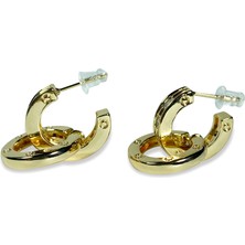 Sphere Jewelry Iç Içe Halka Çelik Küpe