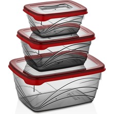 Nuit Concept Qlux Ideas Saklama Kabı Seti 400 ml + 800 ml + 1600ML Bpa Içermez L-00771