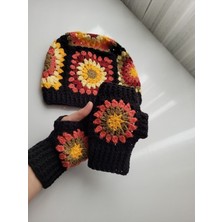 Crochet Bere Eldiven Set, Kadın Bere, Kadın Eldiven ,tığ Işi  Bere Eldiven Set