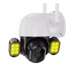 Urfakent Icsee ve Xmye Uyumlu 5 Mp 1080P Projektör LED Aydınlatmalı Ptz Wifi Ip Kamera