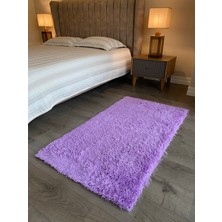 Doğuş Peluş Halı Tavşan Lila Yumuşak Dokulu Peluş Halı Dikdörtgen