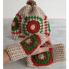 Crochet Bere Eldiven Set, Kadın Bere, Kadın Eldiven ,tığ Işi  Bere Eldiven Set