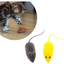 Tbl Dekor® 2li Evcil Hayvan Eğitim Sevimli Elastik Kedi Fare Yakalama Interaktif Sesli Eğitim Oyuncağı