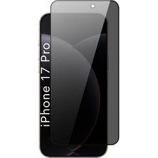 NOVKA Phone Accessories iPhone 17 Pro Uyumlu Tam Kaplayan Hayalet Cam Siyah Karartma Ekran Koruyucu Cam Anti-Static