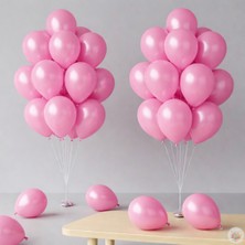 Joyane Metalik Pembe Balon 20 Adet 11" 28CM Parti ve Doğum Günü Balonu