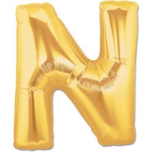 NW NessiWorld N Harf Folyo Balon Altın Renk  40 Inç