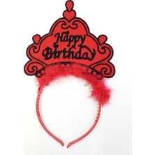 NW NessiWorld Happy Birthday Yazılı Neon Renk Taç 12 Adet