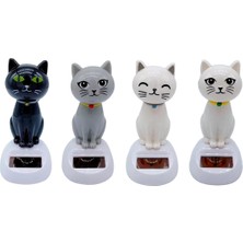 Tbl Dekor Güneş Enerjili Sallanan Kedi Figürü