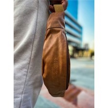 Verto CNT010  Cilt Deri Erkek Çapraz Çanta Taba