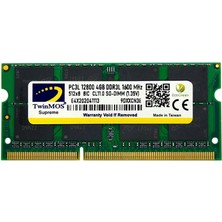 Verto 4 GB Ddr3 1600MHZ Twınmos 1.35 CL11 Nb MDD3L4GB1600N