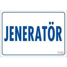 Verto Jeneratör Uyarı Levhası 17,5X25 KOD:1722