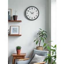 Zentime 36 cm Gri Dekoratif Duvar Saati
