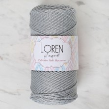 Loren Polyester Soft Macrame Açık Gri El Örgü Ipi - LM036 - 34441