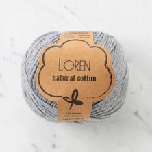 Loren Natural Cotton Gri El Örgü Ipi - R079 - 33925