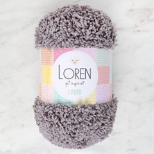 Loren Lamb Gri El Örgü Ipi - R025