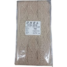 Dantel Polyester Sanal Tül Bant Cappucino 13,70 Metre En 6 cm ON-784-C