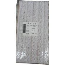Dantel Polyester Sanal Tül Bant Beyaz 15 Metre En 6 cm ON-1661-B