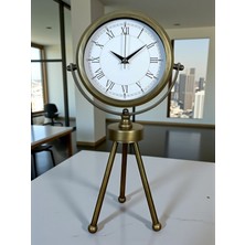 Zentime Eskitme Vintage Üç Ayaklı Masa Saati