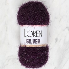 Loren Silver Patlıcan Moru El Örgü Ipi - RS0109 - 34082