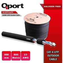 Starseven Qport Q-Catflash 500 Metre Lszh Cat6 23AWG 0.58MM Yanmaz Kablo (Halogen Free)