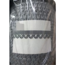 Çamaşır Lastiği Dantelli 1 cm 1 Metre Gri